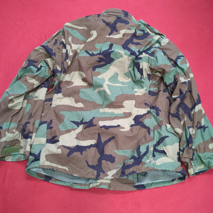 US army small long BDU Woodland Man's Cold Weather Field Jacket used (fa12-enu09)