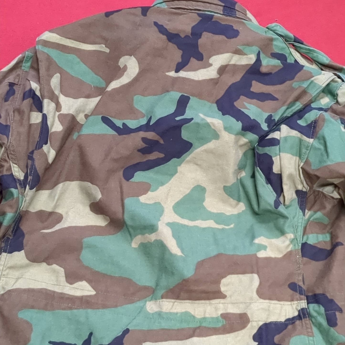 US army small long BDU Woodland Man's Cold Weather Field Jacket used (fa12-enu09)