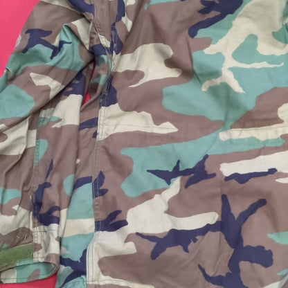 US army small long BDU Woodland Man's Cold Weather Field Jacket used (fa12-enu09)