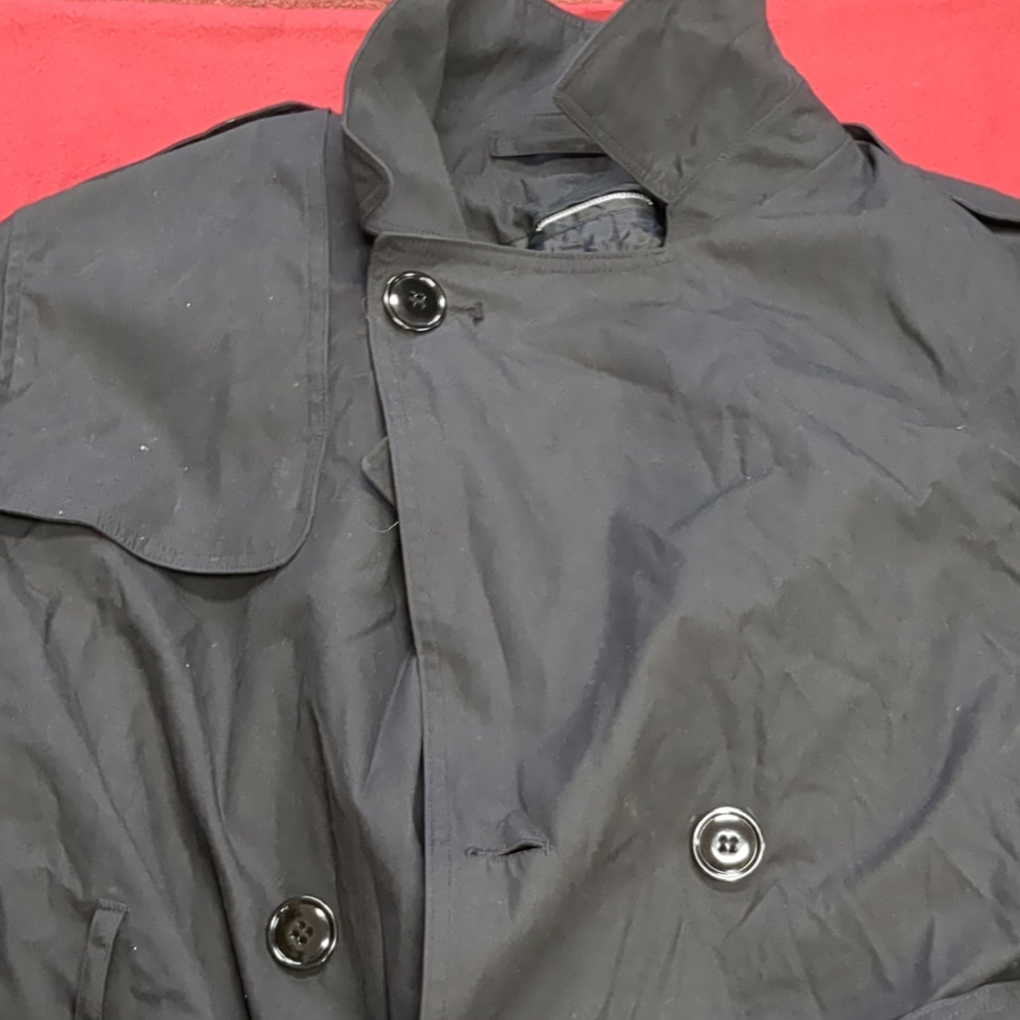 NOS US Army All Weather Coat Black Shade 385, 40 X-Small (DA02-25APR22)
