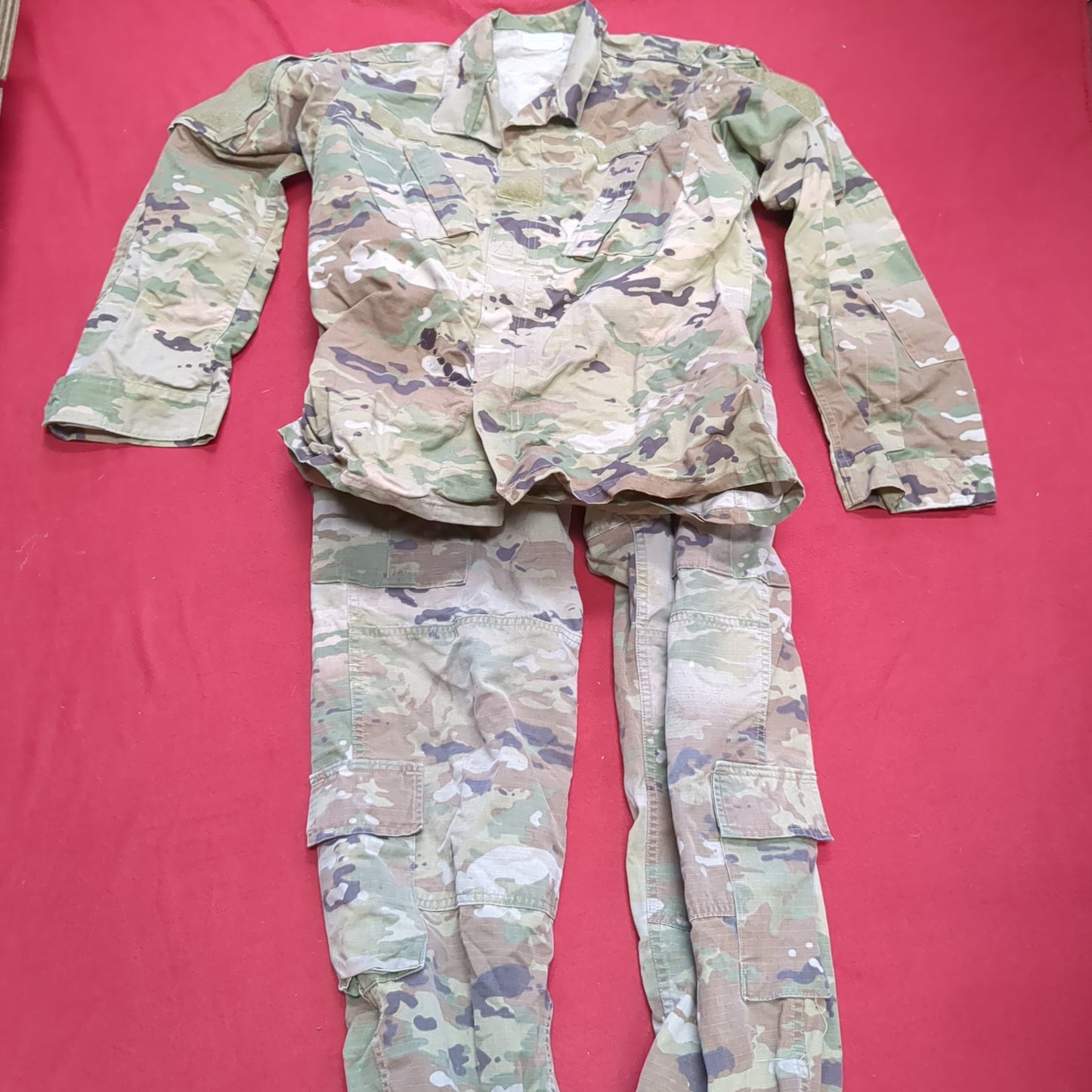 SET of US Army SMALL REGULAR Traditional OCP Uniform Top Pants Air Force Used  (ec12-DEC143)