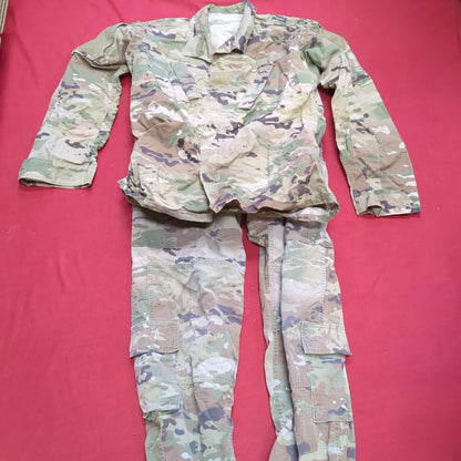 SET of US Army SMALL REGULAR Traditional OCP Uniform Top Pants Air Force Used  (ec12-DEC143)