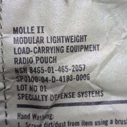 USGI Molle 2 Modular Lightweight Load-Carrying Equipment Radio Pouch Woodland Excellent Condition (BB05-DEC178)