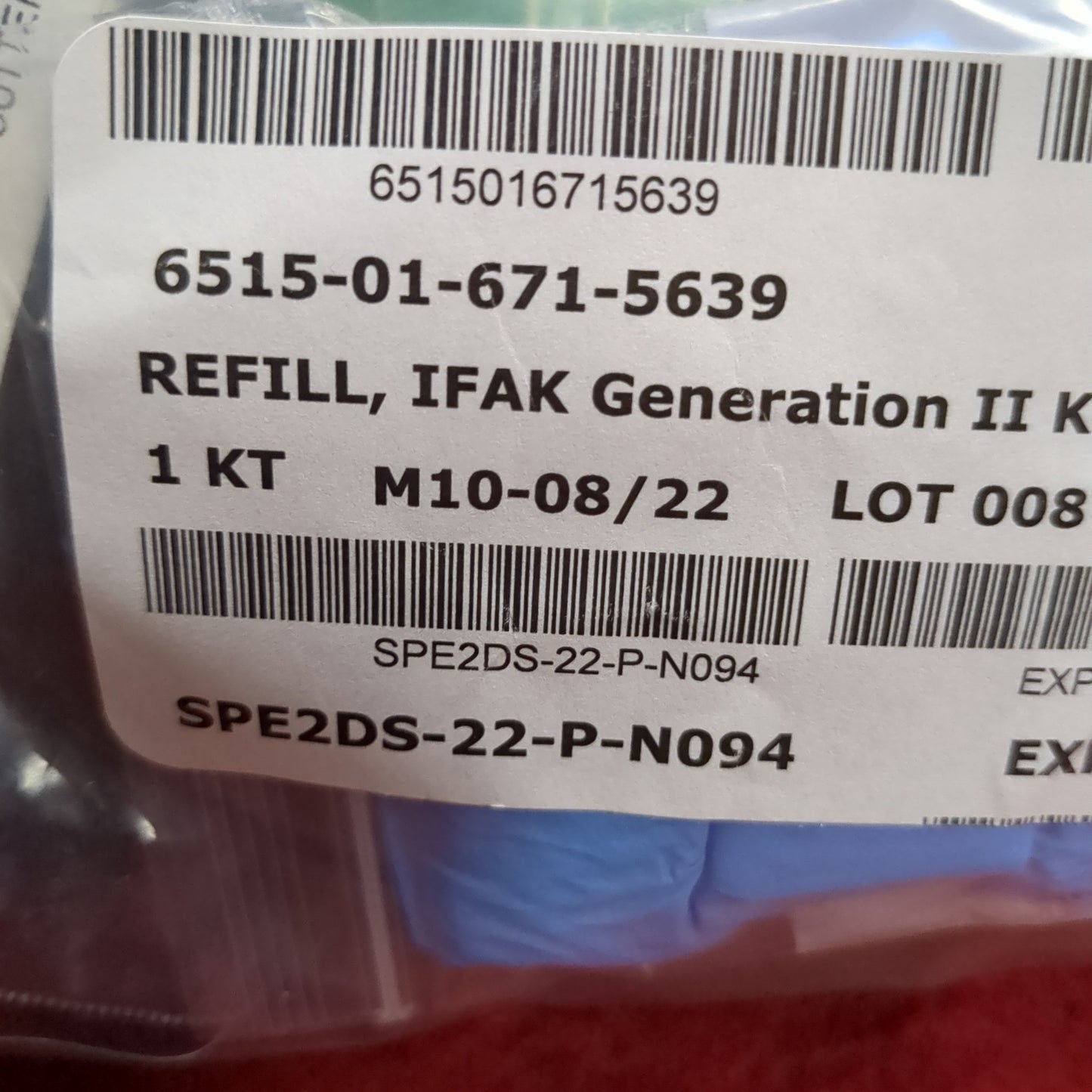 NOS USGI REFILL for IFAK II Kit OCP Pattern Sekri Exp 07/2025 (ac07-JAN04)