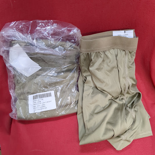 NOS SET of US Army Coyote Small Long Silks Gen III Level 1 Cold Weather Top Bottom (fa08-JAN40)