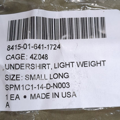 NOS SET of US Army Coyote Small Long Silks Gen III Level 1 Cold Weather Top Bottom (fa08-JAN40)