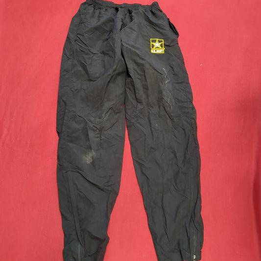 US Army Small Regular PT Pants Black Gold APFU Uniform Used (fb14-JAN56)
