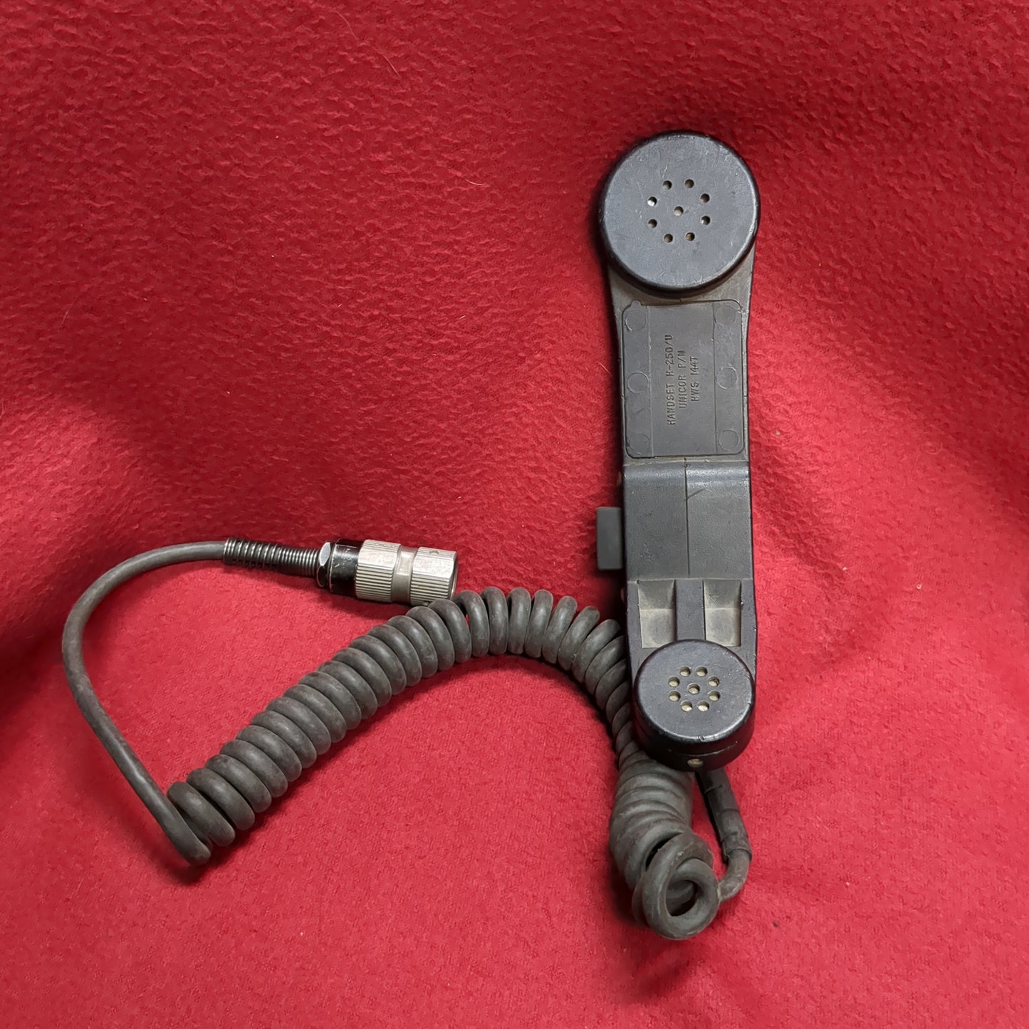 VINTAGE US Army Sonetronics H250-U 5 pin Handset Microphone Used (fc04-JAN101)