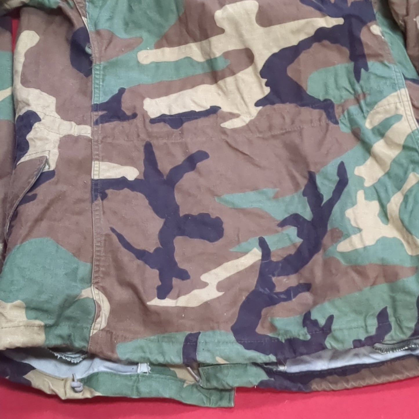 VINTAGE Small Regular BDU Woodland Cold Weather Field Jacket Used  (bdu2-FA13-JAN103)