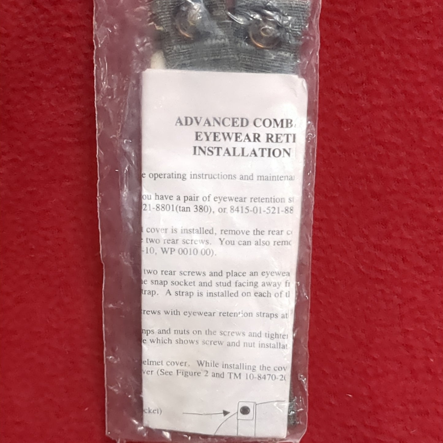NOS US Army ACH Eyewear Retention Straps (hp-JAN111)
