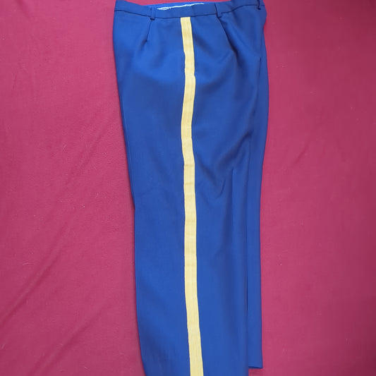 US Army ASU 16 MR 33/43 1/2 Officer Striped Pants Trouser Dress Blue Good Condition (BA08-JAN133)
