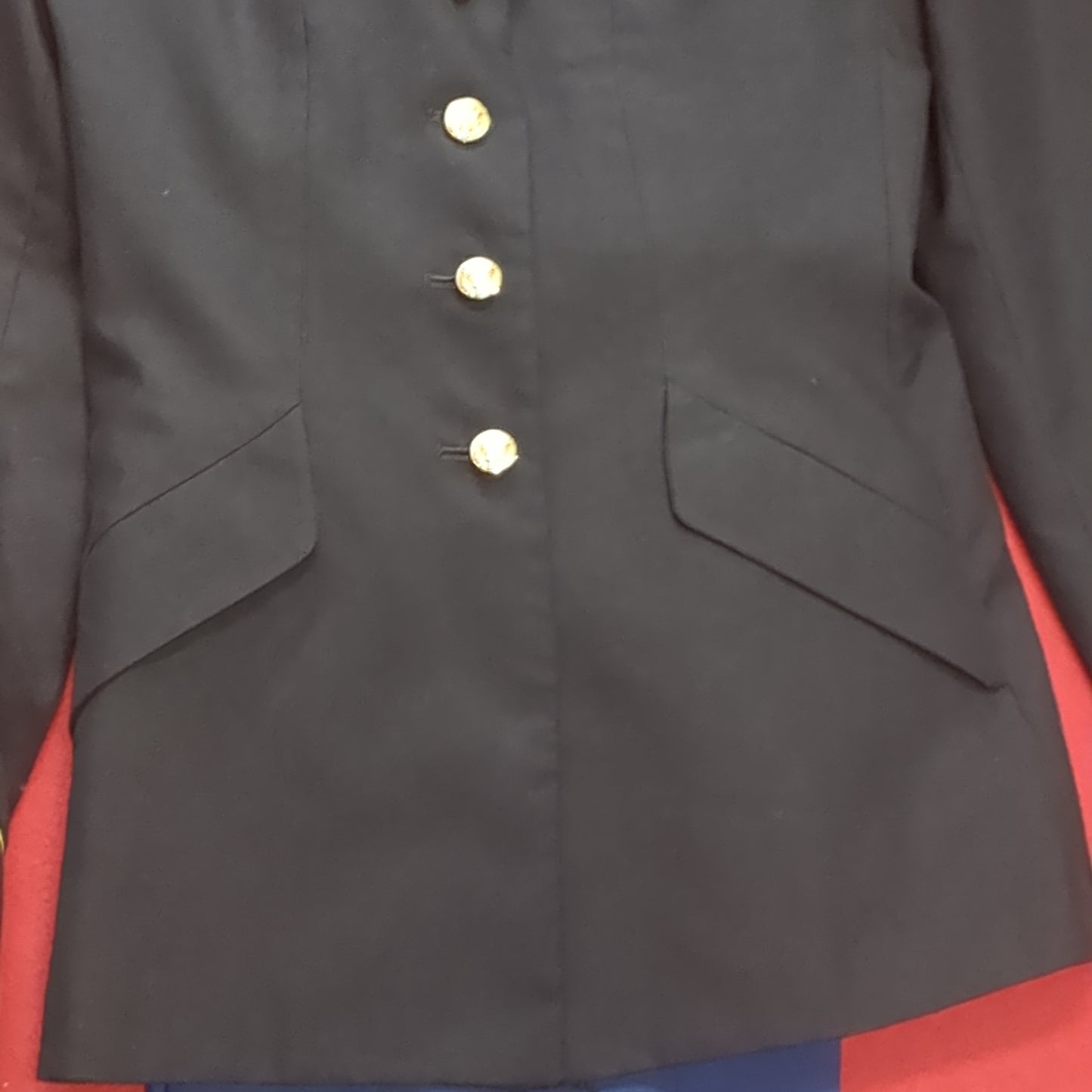 US Army ASU Men's 10 Medium REGULAR  Enlisted TOP/Bottoms Set Dress Blue Good Condition (BA08-JAN138)