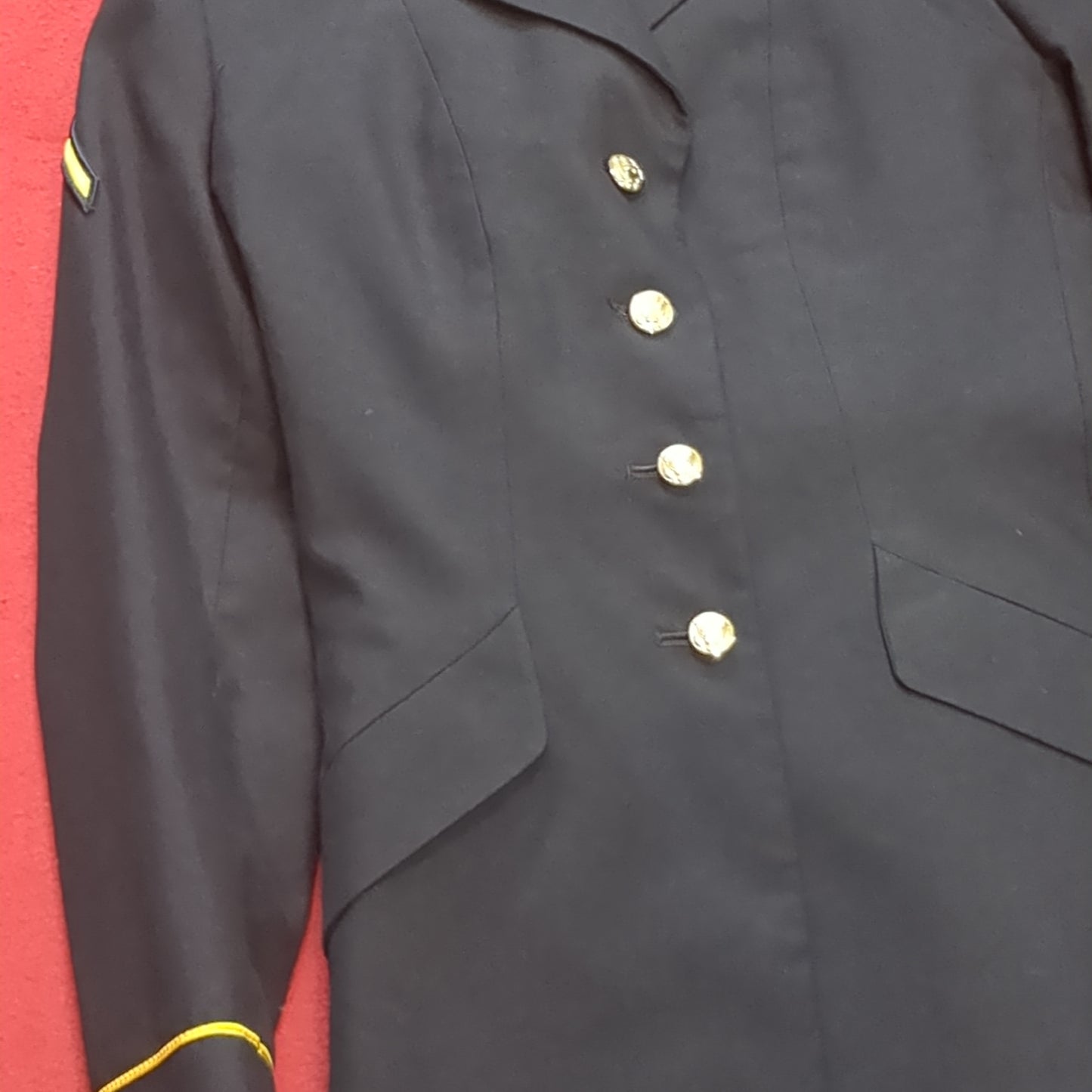 US Army ASU Men's 10 Medium REGULAR  Enlisted TOP/Bottoms Set Dress Blue Good Condition (BA08-JAN138)