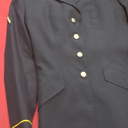 US Army ASU Men's 10 Medium REGULAR  Enlisted TOP/Bottoms Set Dress Blue Good Condition (BA08-JAN138)