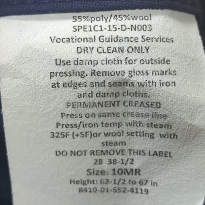 US Army ASU Men's 10 Medium REGULAR  Enlisted TOP/Bottoms Set Dress Blue Good Condition (BA08-JAN138)