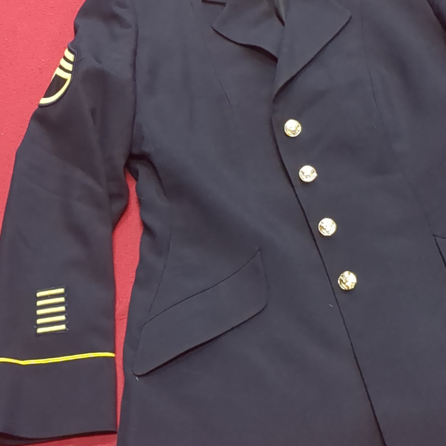 US Army ASU Men's Poly/Wool 14MP 31/41 1/2 Enlisted Coat Top Dress Blue (BA08-JAN144)
