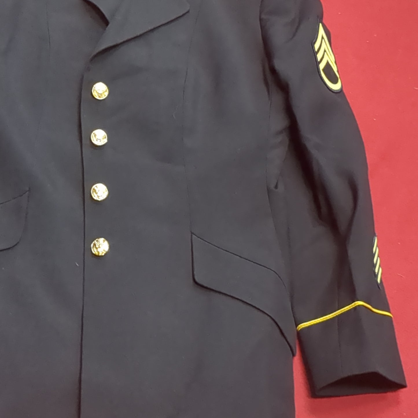 US Army ASU Men's Poly/Wool 14MP 31/41 1/2 Enlisted Coat Top Dress Blue (BA08-JAN144)