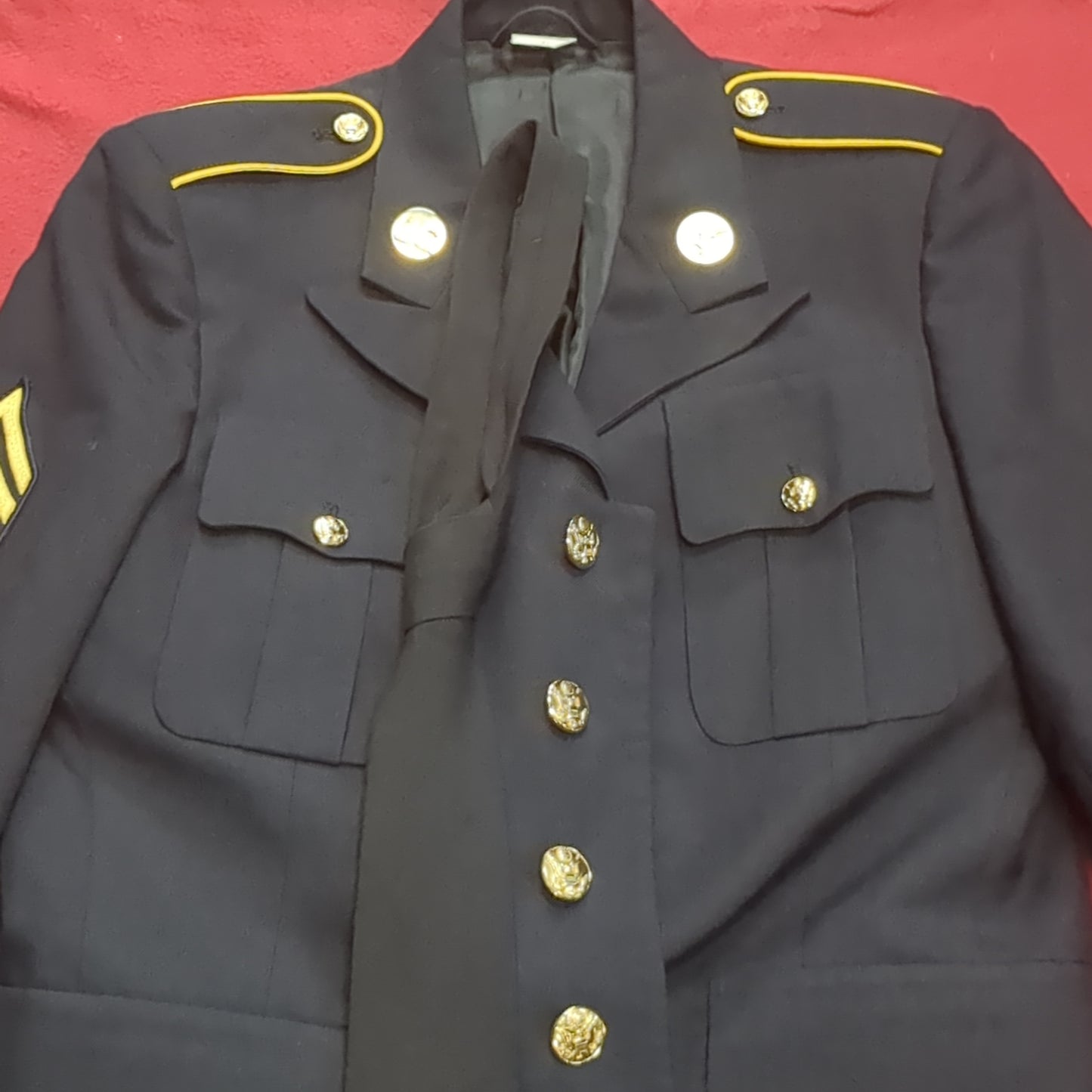 US Army ASU Men's 33S Top / 30S "C" Bottoms Enlisted Set Dress Blue Good Condition (asu-JAN145)