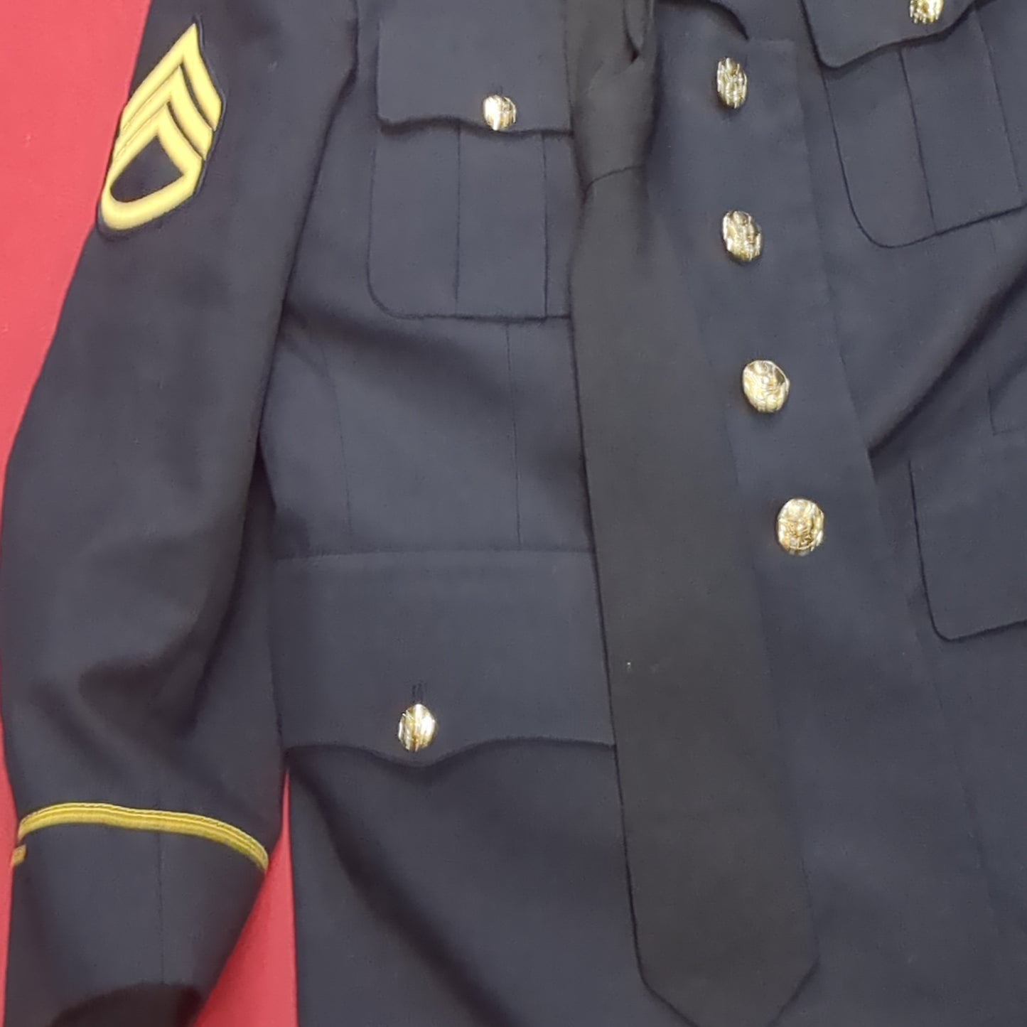 US Army ASU Men's 33S Top / 30S "C" Bottoms Enlisted Set Dress Blue Good Condition (asu-JAN145)