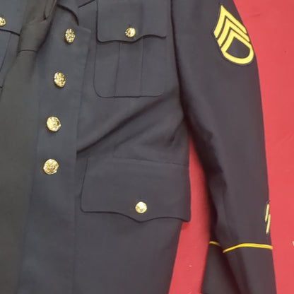 US Army ASU Men's 33S Top / 30S "C" Bottoms Enlisted Set Dress Blue Good Condition (asu-JAN145)