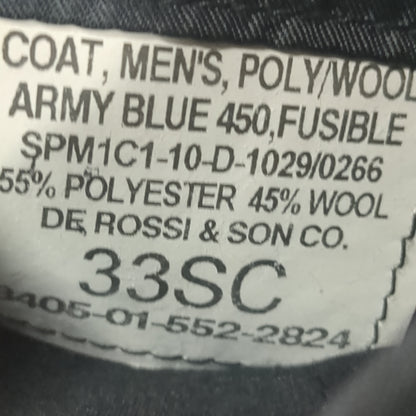 US Army ASU Men's 33S Top / 30S "C" Bottoms Enlisted Set Dress Blue Good Condition (asu-JAN145)