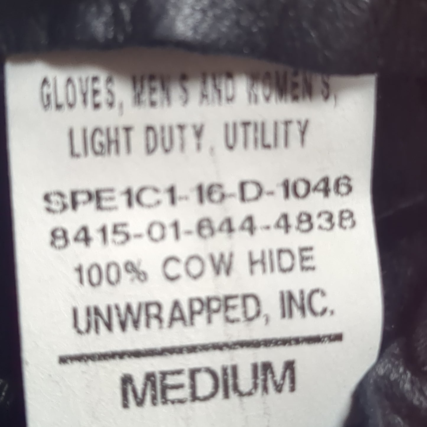 US Army Medium Light Duty Utility Combat Black Gloves Used (hp-JAN160)