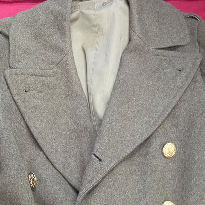 1942 38R Wool Overcoat Trench Coat (41cr-JAN162)