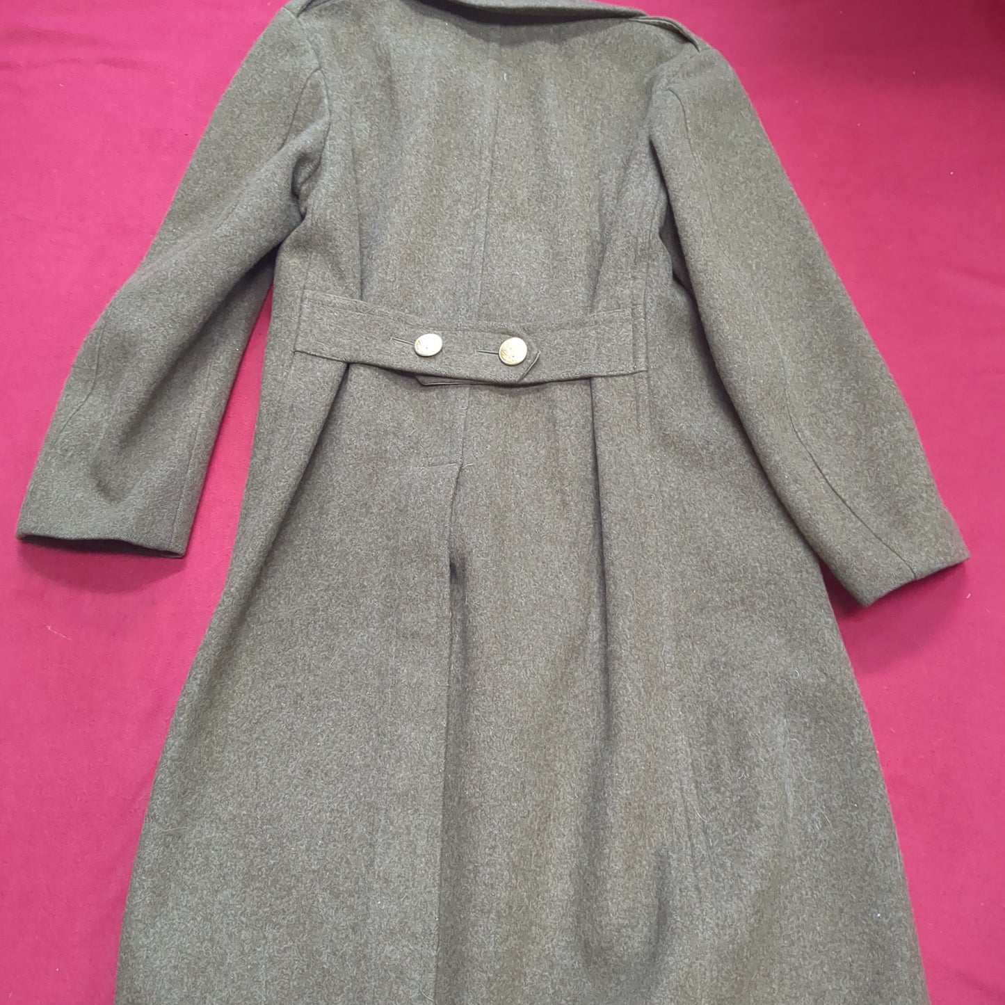 1942 38R Wool Overcoat Trench Coat (41cr-JAN162)
