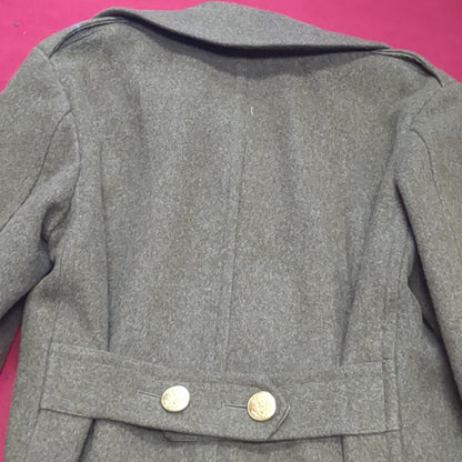 1942 38R Wool Overcoat Trench Coat (41cr-JAN162)