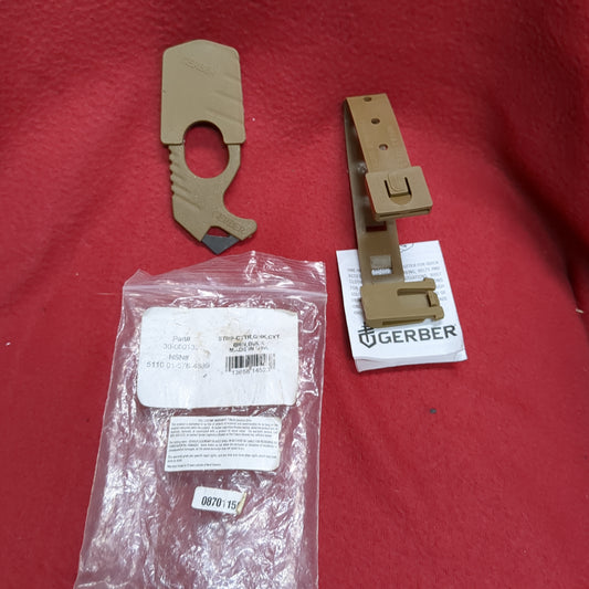 NOS Gerber Rescue Hook Seatbelt Strap Cutter Glass Breaker Case Malice Belt Clip Coyote (34cr- ca2-FEB109)