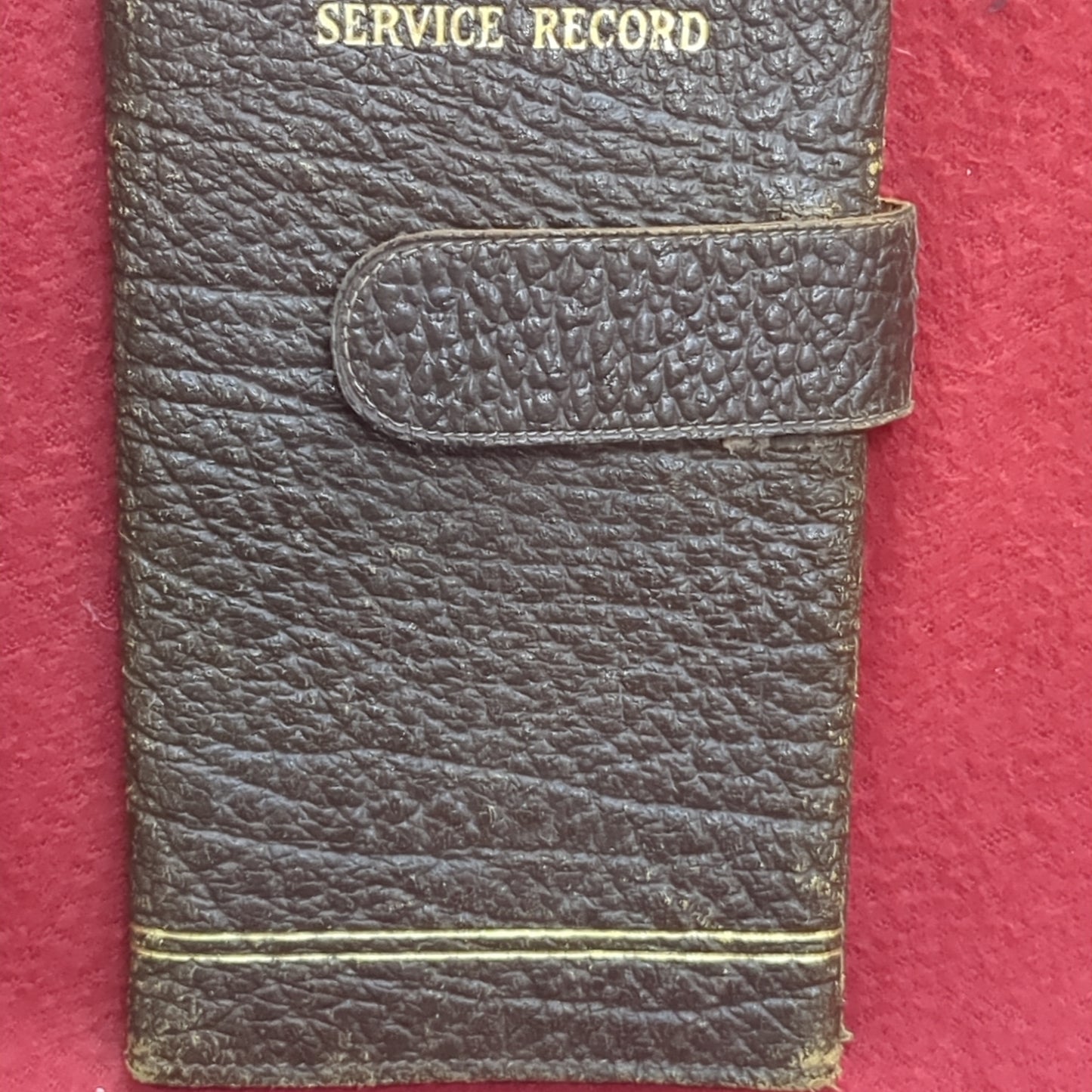 WW2 US Honorable Discharge Service Record Certificate Leather Folder Case  (manual-FEB136)