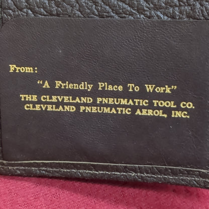 WW2 US Honorable Discharge Service Record Certificate Leather Folder Case  (manual-FEB136)