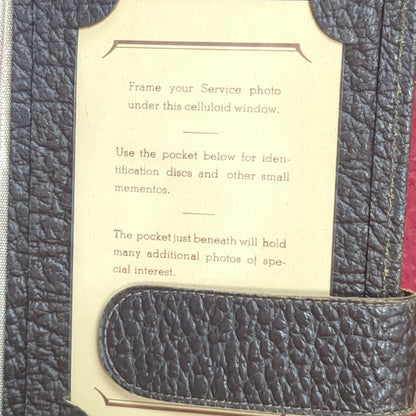 WW2 US Honorable Discharge Service Record Certificate Leather Folder Case  (manual-FEB136)