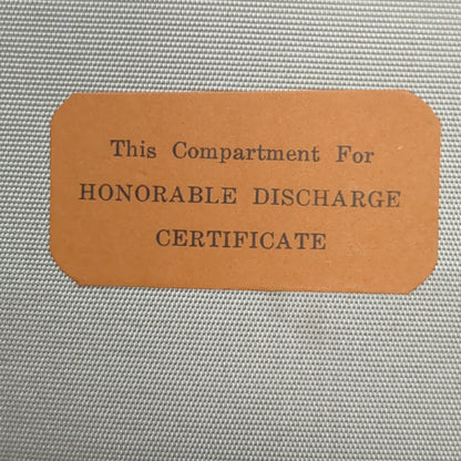 WW2 US Honorable Discharge Service Record Certificate Leather Folder Case  (manual-FEB136)