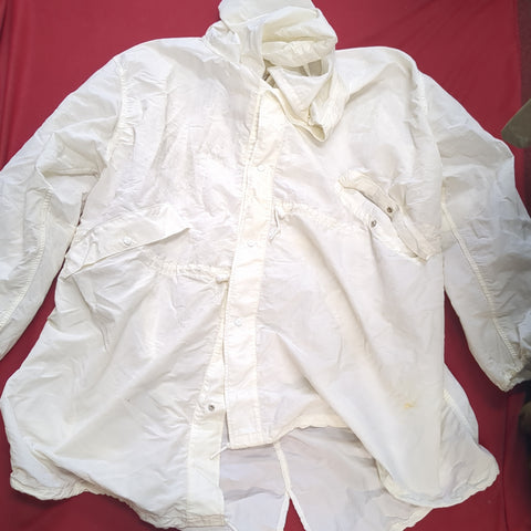 Vintage US Army Snow Parka Military Jacket Fishtail Used (j23-FEB138)