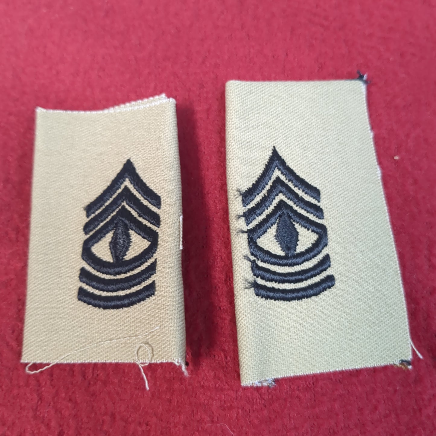 NOS US Army Set of E8 First Sergeant 1SG Sew on Rank Desert DCU Camouflage (DP-A)