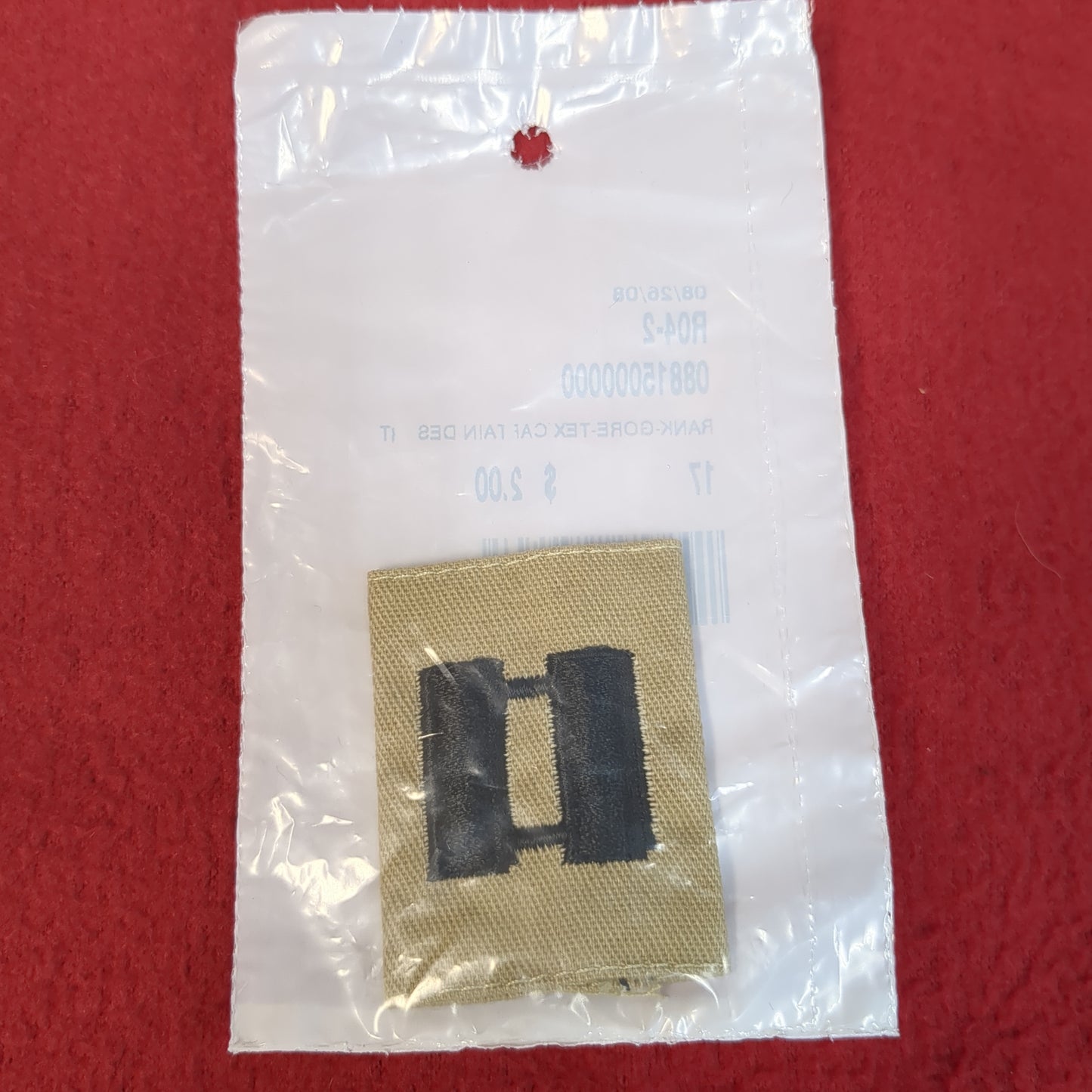 NOS US Army Gore-Tex Captain CPT Slip-On Rank Desert DCU Camouflage (WSA01-L)