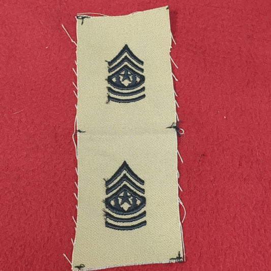 NOS US Army Set of E9 Command Sergeant Major CSM Sew on Rank Desert DCU Camouflage (WSA02-BA)