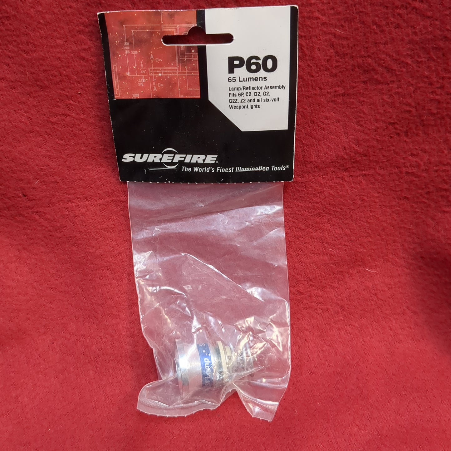 Surefire P60 65 Lumens Lamp/Reflector Assembly (gtt)