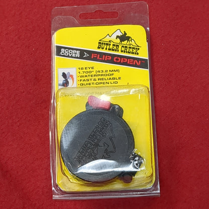 NOS Butler Creek Flip-Open Scope Cover;  18 EYE;  1.700"-43.2mm;    (FB18-MAR02)