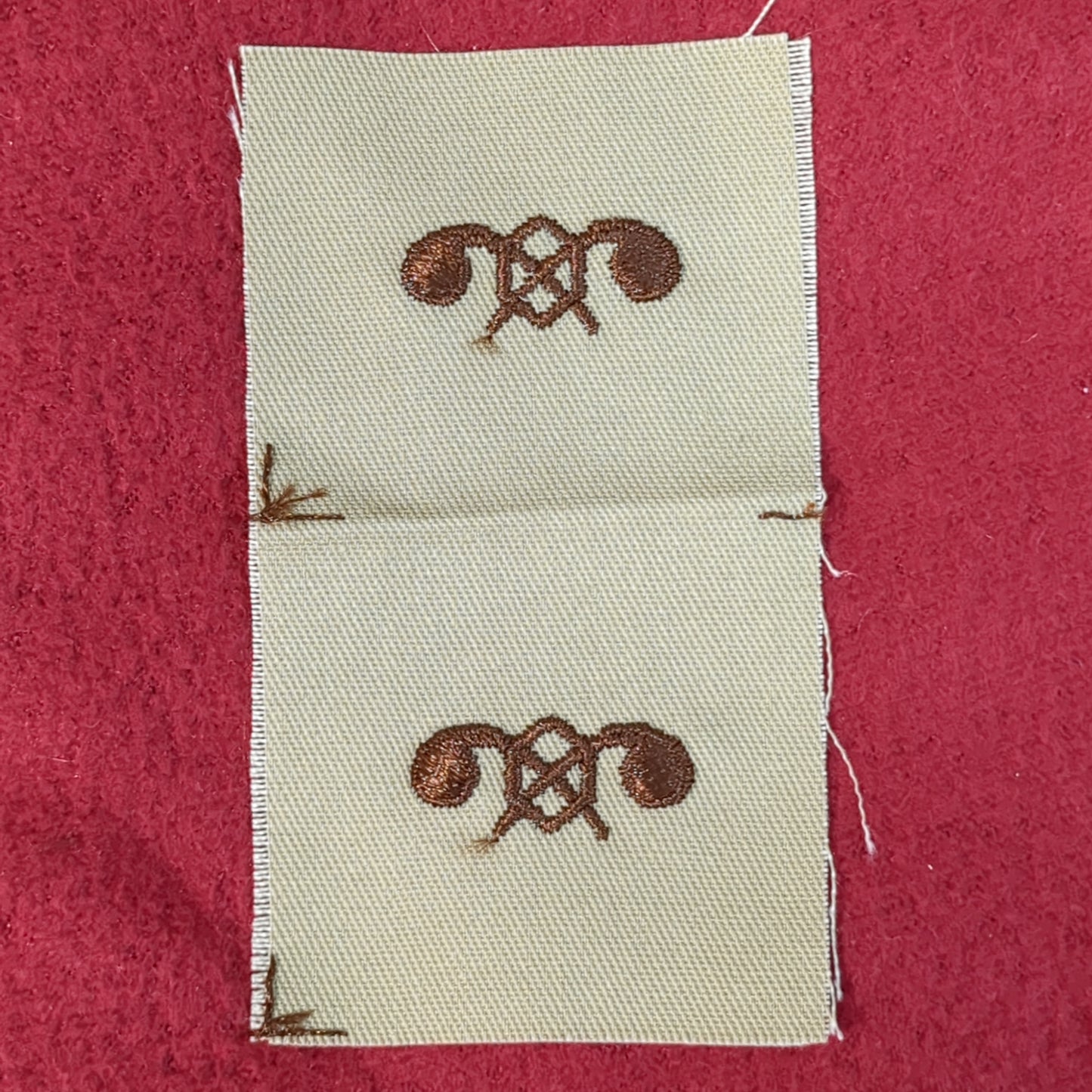 SET of NOS US Army Chemical Corps Branch Sew on Patch Desert DCU Camouflage (DP5-FC)