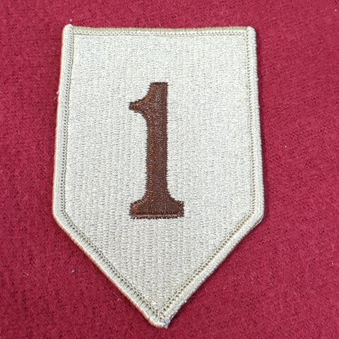 NOS US Army 1st Infantry Division ID Sew on Patch Desert DCU Camouflage (DP5-UC)