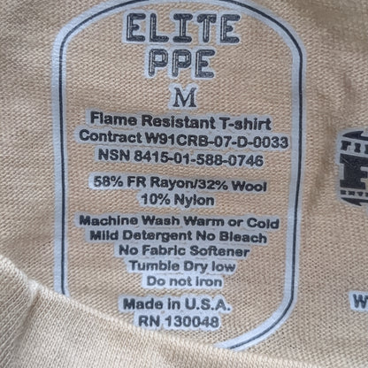 * Lot of Four* FREE SYSTEM Polartec Flame Resistant Medium T-Shirt Sand Excellent Condition *aa14-MAR10*