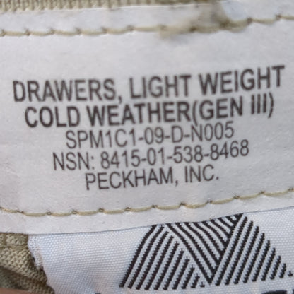 SET of Sand Small Regular Silks Gen III Level 1 Cold Weather Top Bottom (fa07-MAR13)