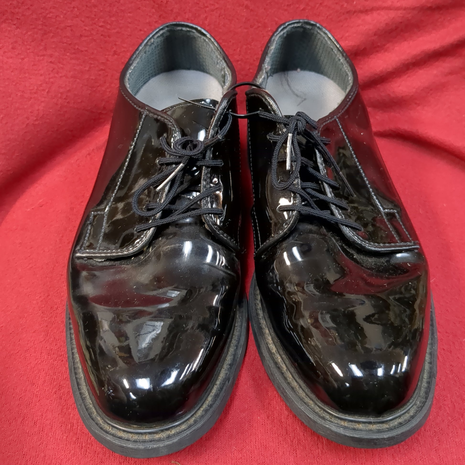 bates black dress shoes Bates High Gloss Mens 12.5 Vibram Sole Dress Shoe Military Black