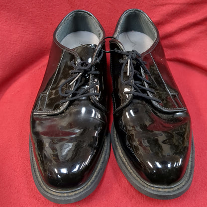 BATES Military High Gloss Black Oxford Dress Shoes 6.5 E Used (39cr- cb12-MAR15)