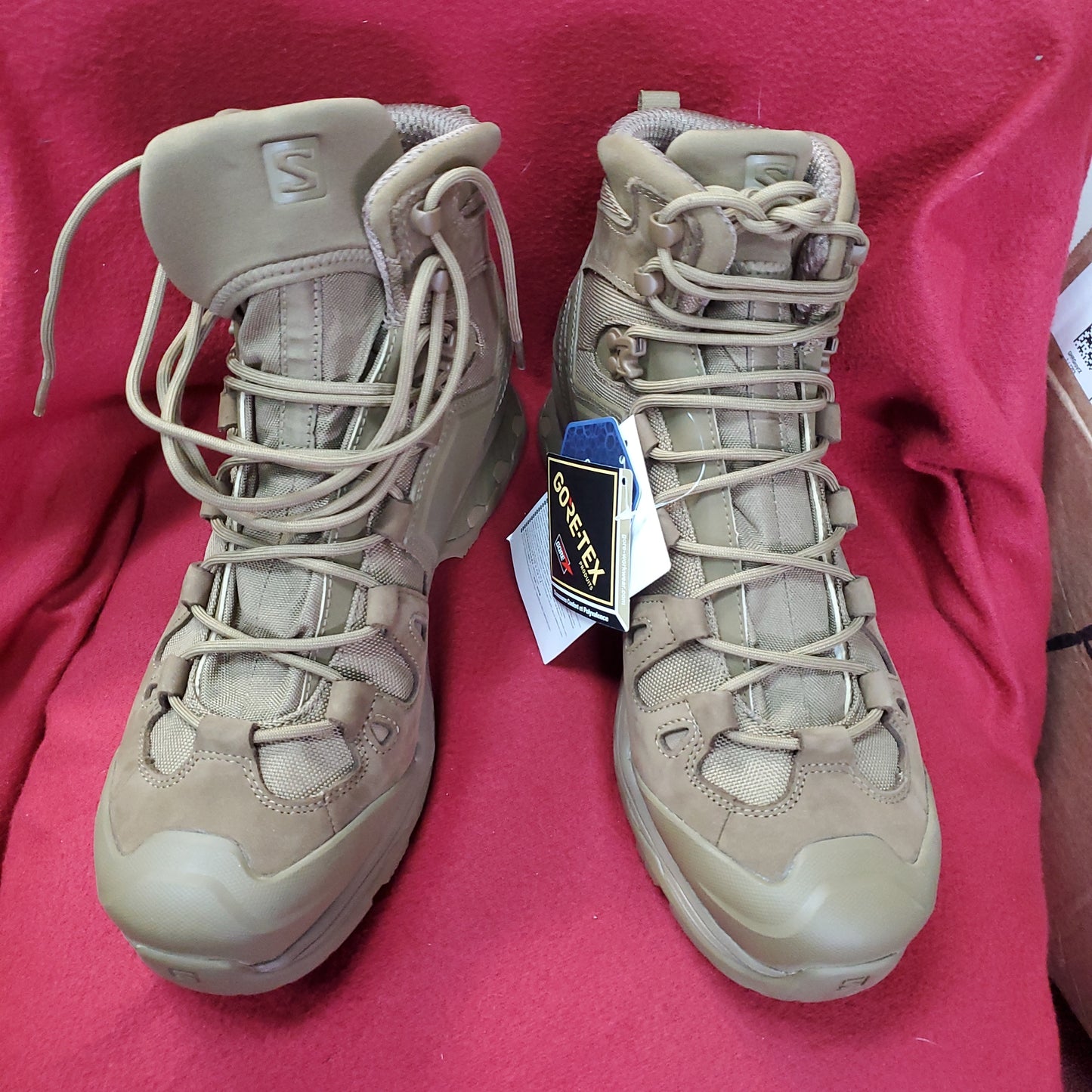 US Army 11.5M Solomon Quest 4D Coyote Goretex Ranger Boots *12g ws-8* (ab16-25Jun1)