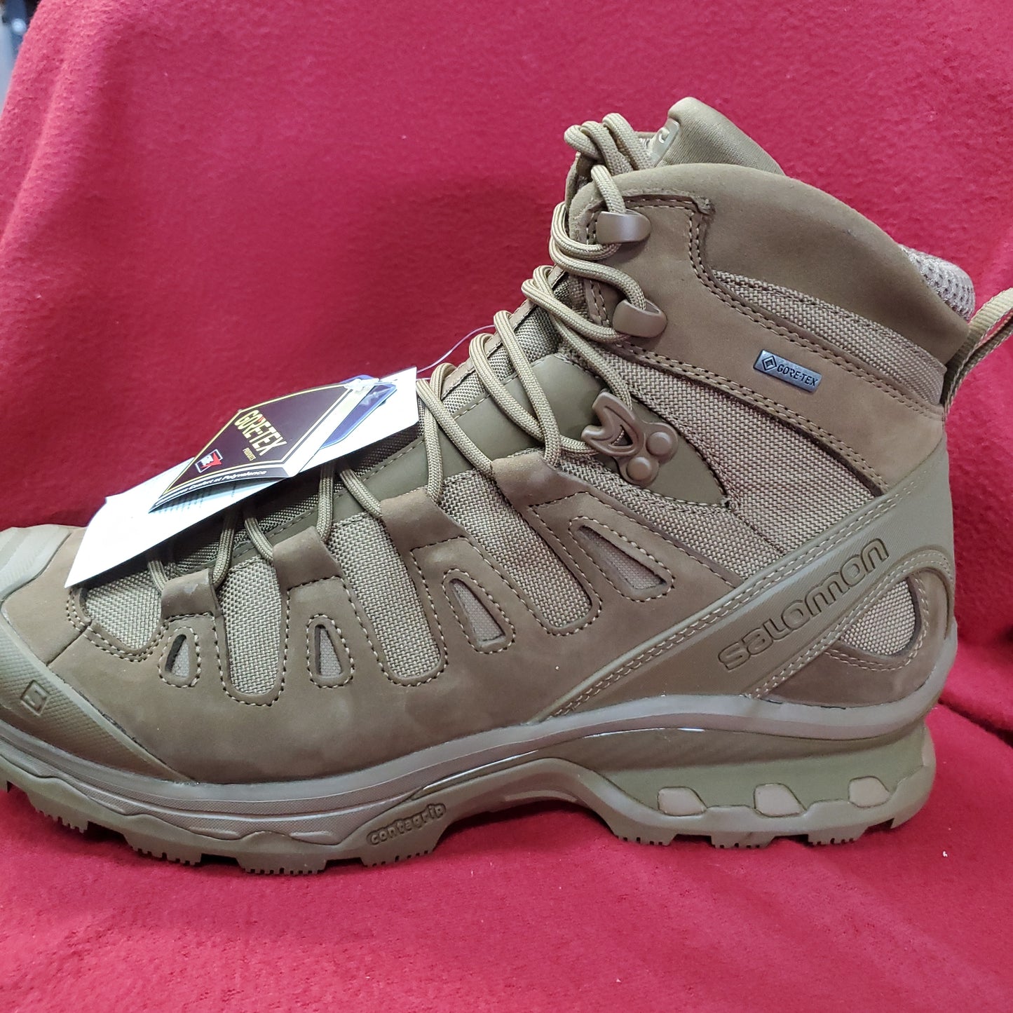 US Army 11.5M Solomon Quest 4D Coyote Goretex Ranger Boots *12g ws-8* (ab16-25Jun1)