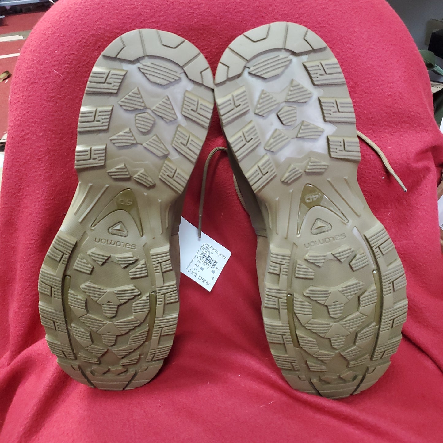 US Army 11.5M Solomon Quest 4D Coyote Goretex Ranger Boots *12g ws-8* (ab16-25Jun1)