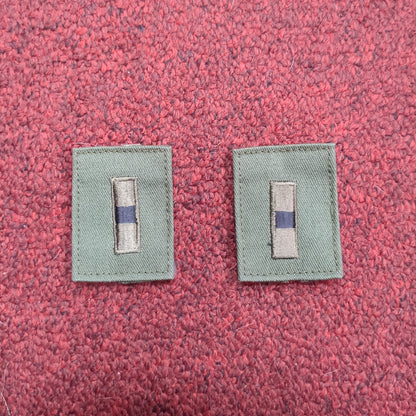 SET of US Army WO1 WARRANT OFFICER 1 Rank Subdued OD Black Hook Loop BDU Woodland (bu02-wo1)